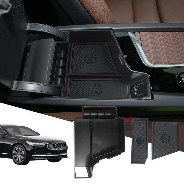 「SXCY」 ボルボ xc60 コンソールトレイ XC90 S90 V90 S60 V60 コンソールボックス アームレストボックス 内装トレイ 小物