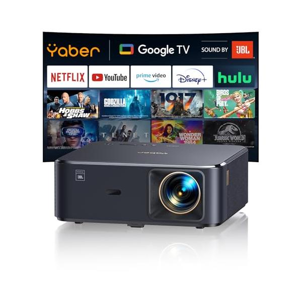 Yaber K2s プロジェクター Google TV搭載 1000ANSI高輝度 JBL 