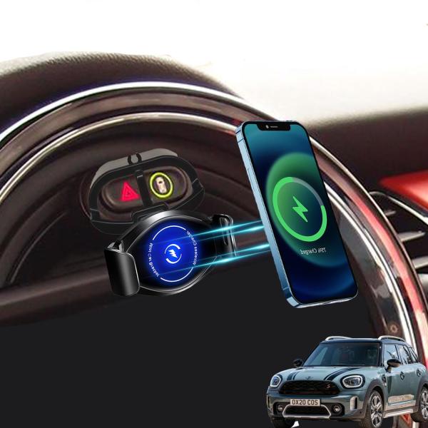 【ミニ ワイヤレス充電器 ・スマホホルダー】oricarmes 電動型 BMWミニワン/クーパー/クラブマン/クロスオーバー F54/F55/F56/