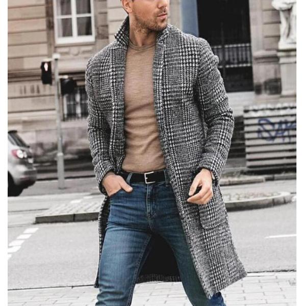 チェスターコート メンズ ラシャジャケット ロング ブルゾン 防寒 厚手カジュアル チェック柄 オシャレ Dejapan Bid And Buy Japan With 0 Commission