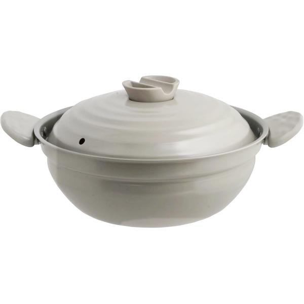 宴和 アルミIH軽い土鍋風卓上鍋8号（リビング）IH 土鍋 : フォーマル