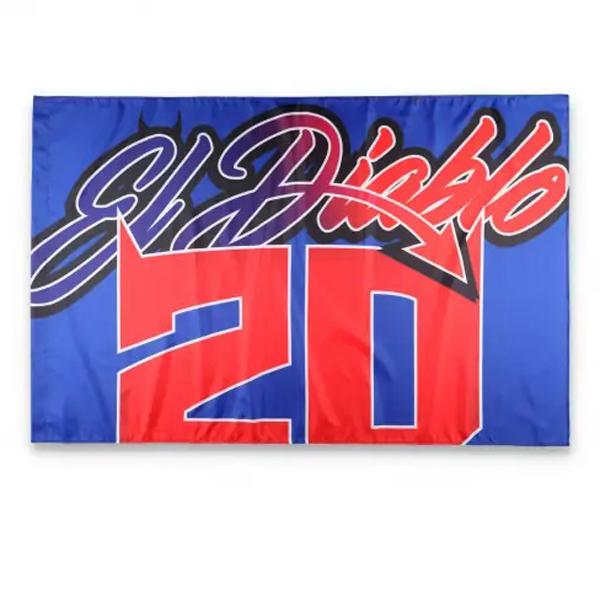 2024 ファビオ クアルタラロ #20 エル ディアブロ フラッグ 旗 青