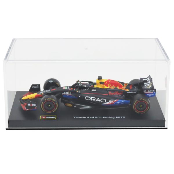 ドライバー＆ケース付き ブラゴ 1/43 2023 オラクル レッドブル レーシング RB19 #1 マックス フェルスタッペン アメリカGP オースチン F1 RBR 模型 モデルカー