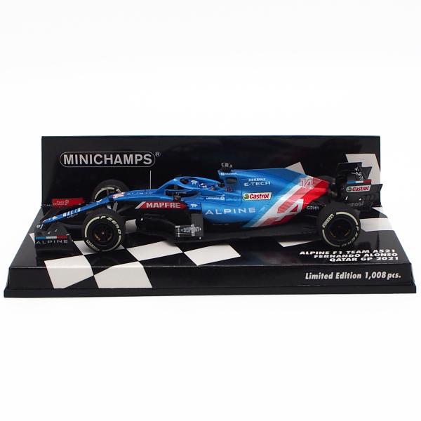 ミニチャンプス 1/43 アルピーヌ F1 チーム A521 フェルナンド アロンソ 2021年 カタールGP 3位表彰台 Formula1 エフワン Alpine 模型 モデルカー 417212114