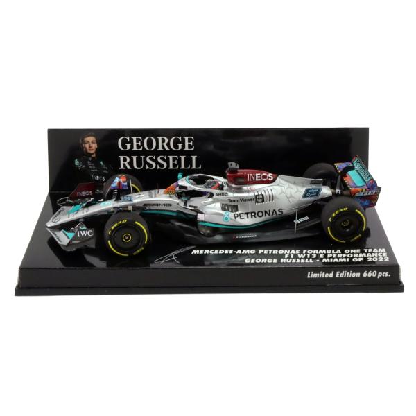 【30%OFFセール】ミニチャンプス 1/43 メルセデス AMG W13 E パフォーマンス #63 ジョージ ラッセル 2022年 マイアミGP F1 Mercedes 模型 モデルカー 417220563