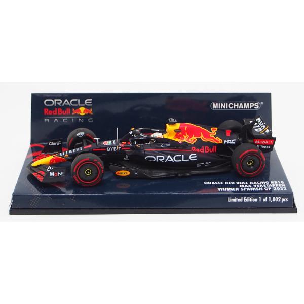 ミニチャンプス 1/43 オラクル レッドブル レーシング RB18 2022年 スペインGP ウィナー マックス フェルスタッペン F1 RedBull 模型 モデルカー 417220601