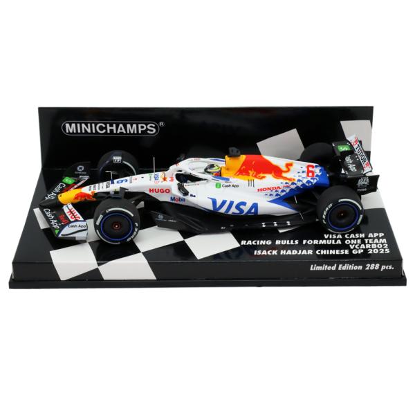 ミニチャンプス 1/43 ビザ キャッシュ RB F1 チーム VCARB02 アイザック ハジャー 2025年 中国GP Formula1 エフワン Racing Bulls 模型 モデルカー 417250206