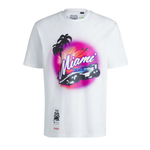 2025 レーシングブルズ アメリカGP チーム Tシャツ F1 Sサイズ HUGO 【30%OFFセール】2025 レーシングブルズ アメリカGP チーム