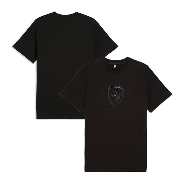 PUMA スクーデリア フェラーリ トーナル シールド Tシャツ ブラック F1 Formula1 エフワン Scuderia Ferrari オフィシャル グッズ ウェア 半袖 黒 プーマ
