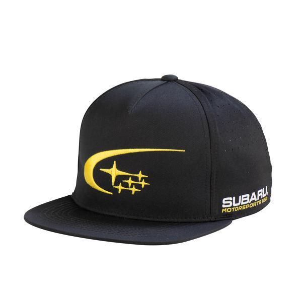 SUBARU（スバル） ブラック レザーカット フラットキャップ 帽子