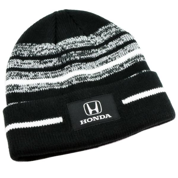 ホンダ（HONDA） US HONDA ストライプ ロゴ ビーニー ブラック