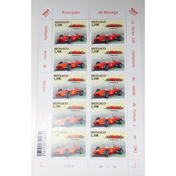 フィル ヒル モナコ公国 限定 切手シート F1 monaco 記念切手 Ferrari フェラーリ Phil Hill