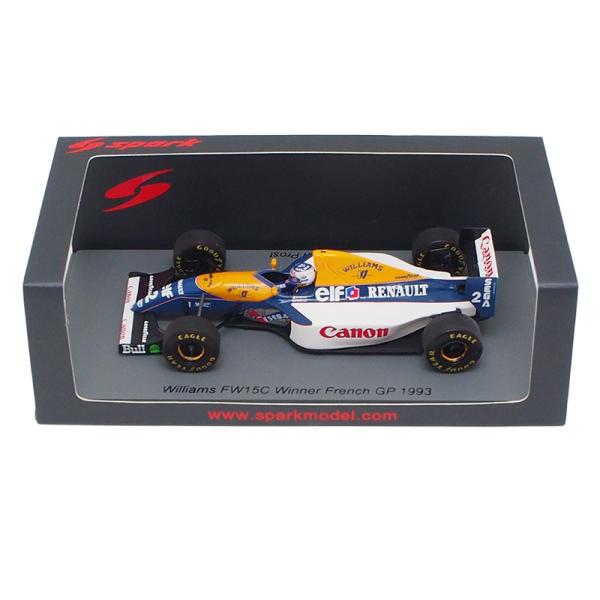 スパーク 1/43 ウィリアムズ FW15C #2 アラン プロスト 1993年 フランスGP ウィナー Formula1 エフワン Williams 公式 グッズ 模型 ミニカー モデルカー Spark