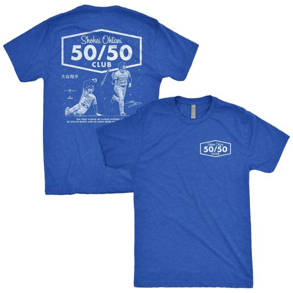 MLB 大谷 翔平 50-50 Club Tシャツ ブルー ドジャース 大リーグ MLB 大谷 翔平 50-50 Club Tシャツ ブルー ドジャース 大リーグ