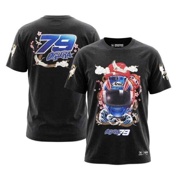 OGURA 小椋藍　トラックハウスレーシングオフィシャルグッズ79 OGURA 2026 トラックハウス レーシング 小椋 藍 #79 カラフル ヘルメット T