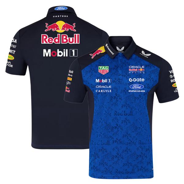 オラクル レッドブル レーシングチーム F1 ポロシャツ M 支給品 アメリカ 2026 オラクル レッドブル レーシング チーム ポロシャツ ブルー 青