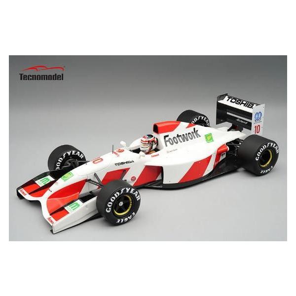 F1 鈴木亜久里 直筆サイン入りパネル 「フットワーク無限ホンダ」 テクノモデル 1/18 フットワーク FA13 #10 鈴木亜久里 1992年 日本GP