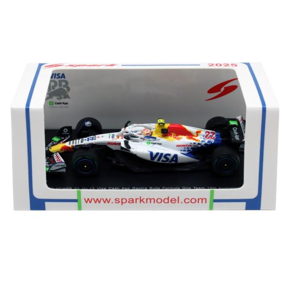 スパーク 1/64 ビザ キャッシュ RB F1 チーム VCARB02 #22 角田裕毅 2025年 オーストラリアGP 12位 ミニカー モデルカー F1 エフワン RBR RedBull Spark Y423