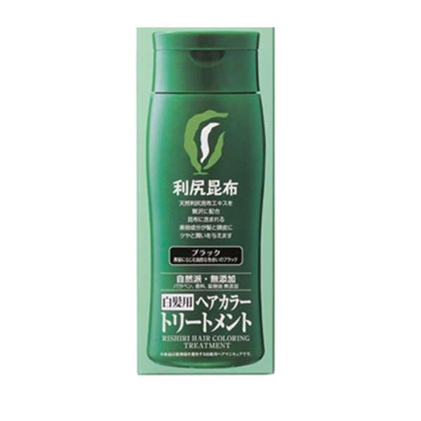 利尻ヘアカラートリートメント ブラック 200g [【3個セット(送料込)】※他の商品と同時購入は不可]
