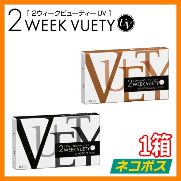 2ウィーク ビューティー UV 6枚入り 2week VUETY UV 2週間交換 ツーウィーク カラコン 度なし 度あり 終日装用 ネコポス発送