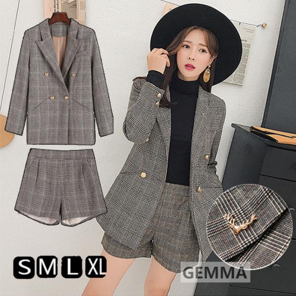 パンツスーツ レディース 2点セット ビジネススーツ テーラードジャケット 千鳥柄 ショートパンツフォーマル セットアップ 入学式 卒業式 オフィス 制服 通勤 Ol Buyee Buyee บร การต วกลางจากญ ป น ซ อจากประเทศญ ป น