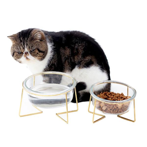 猫用食器 犬用食器 小型犬 大型犬 フードボール 1個 フードボウル 透明 ガラス 餌皿 エサ皿 透明 スタンド 食べやすい ペット用品 スタンド 鉄棚 :mai-4350:GEMMA 通販 フードボウル ご飯 猫耳 犬猫兼用 食器 ペット 餌やり 透明 食べやすい