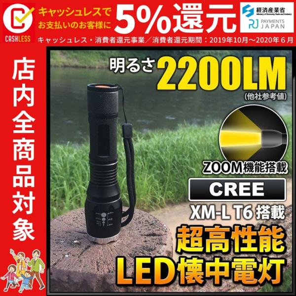 懐中電灯 Led懐中電灯 フラッシュライト 強力 Cree社 最強クラス 充電式 防水 Ledライト Fl S018 本体のみ Buyee Buyee 日本の通販商品 オークションの代理入札 代理購入