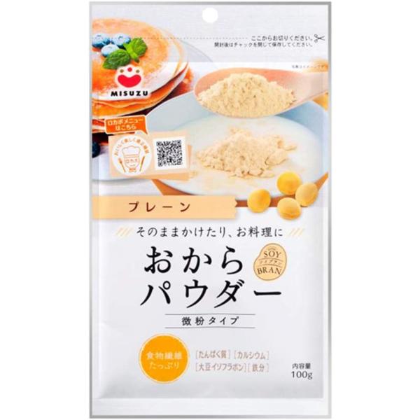 粒子の細かい「微粉タイプ」の〈おからパウダー〉です。食物繊維をはじめ、タンパク質、カルシウム、鉄分大豆イソフラボンが豊富に含まれています。 特に、食物繊維は、こうや豆腐の25倍も含まれていると言われております。牛乳やヨーグルトにそのままかけ...