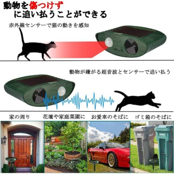 猫よけ 超音波 対策 ソーラー式 動物撃退器 猫除け センサー ライト 猫よけ対策 ネコよけ グッズ ソーラー 充電 カラスよけ 害獣 Ne 9jhh 6htn Four Piece 通販 Yahoo ショッピング