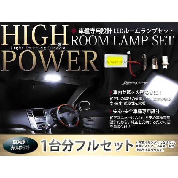 ハイパワー LEDルームランプセット MPV LY3P H14.3〜 マツダ 面発光 SMD 室内灯 ライト ホワイト 白 ルーム球 LED球 純正交換式