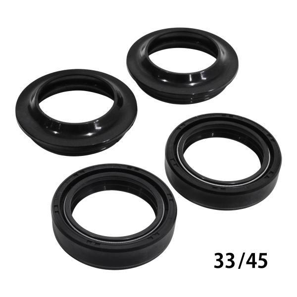 フロントフォーク ダストシール＆オイルシールセット ヤマハ TZR125 33φ フォークシール サスペンション補修部品 リペア用品 ゴム