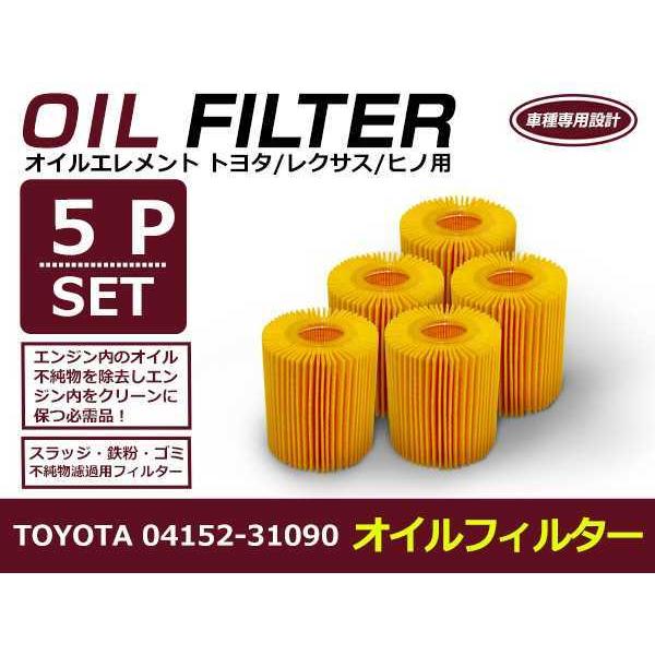 送料無料】オイルフィルター 5個セット ヴェルファイア AYH30W H27.01