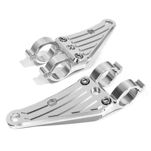 送料無料】 アルミ ヘッドライト ステーシルバー 41mm 41φ 41 送料無料】 アルミ ヘッドライト ステーシルバー 41mm 41φ 41