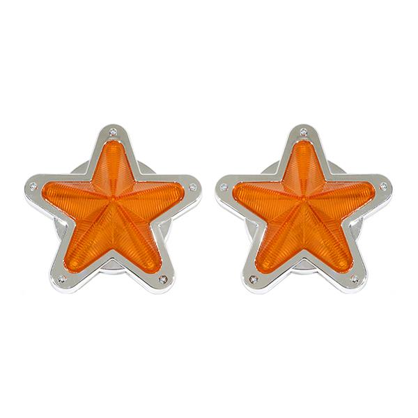 LED サイドマーカー 星型 12V 24V 2個 星マーカーレンズ マーカー