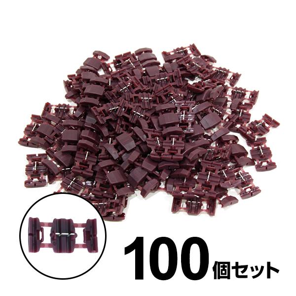 100個セット エレクトロタップ コネクター 12V 84W / 24V 168W 0.5-0.85 配線 分岐 電源取り出し 結線 カーナビ オーディオ 信号線 赤