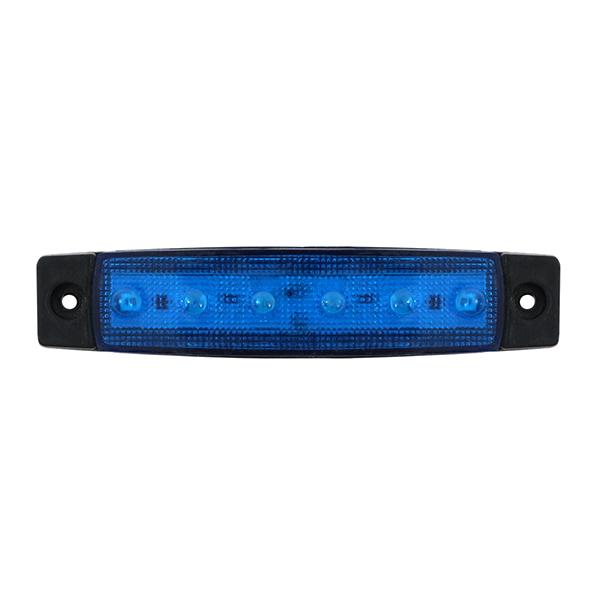 LED サイドマーカー 24V 車用 青 ブルー 1個 フラット 角型 9mm 薄型マーカー トラック 車高灯 車幅灯 路肩灯 ワークライト デイライト