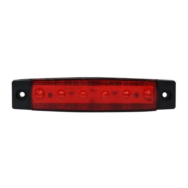LED サイドマーカー 24V 車用 赤 レッド 1個 フラット 角型 9mm 薄型マーカー トラック 車高灯 車幅灯 路肩灯 ワークライト デイライト