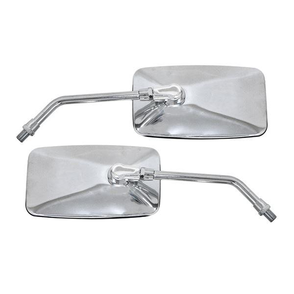 ロングミラー バックミラー 純正タイプ ステンレス 正ネジ セット