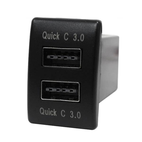 スイッチホール USBポート 増設 急速充電 QC3.0A搭載 LED 点灯 2