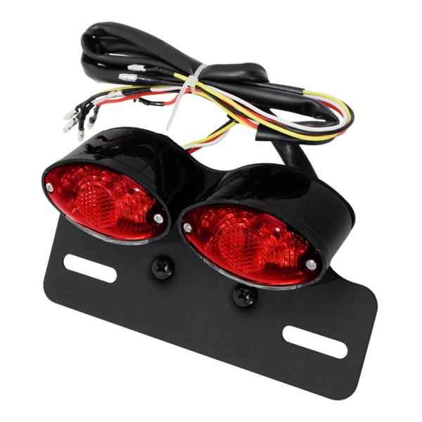 バイク LED テールランプ 2灯型 二灯 ウインカー 内蔵 レッド 赤