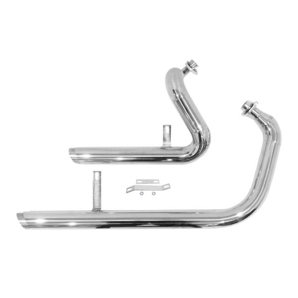 バイク フルエキゾーストマフラー スラッシュカットデュアル ヤマハ ビラーゴ250 XV125 XV250 マフラー ステンレス製 クローム