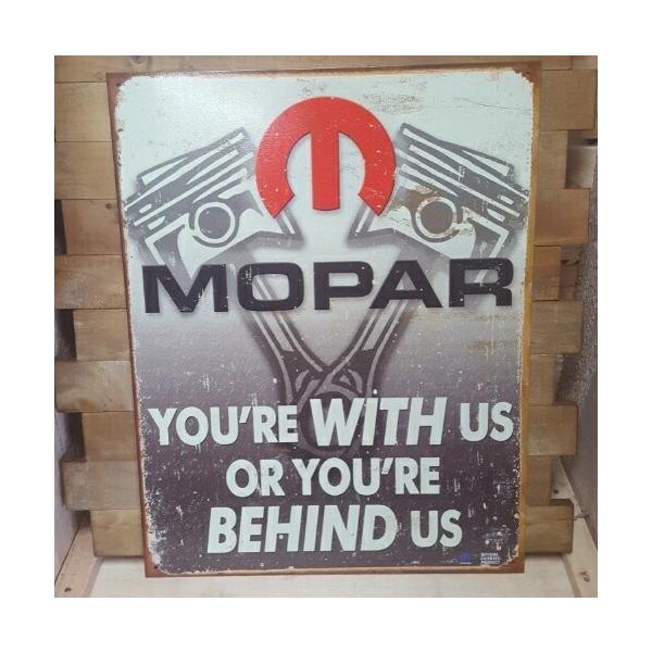 MOPER モパー　クライスラーの代表的な車種のブリキ看板です！ブリキ看板飾りたいけれど、お部屋に穴をあけたくない…！というかた向けに、こんな商品作っちゃいました！ぜひご覧になってみてください！ブリキ看板掲示用　ウッドボード【ブリキ看板・サ...