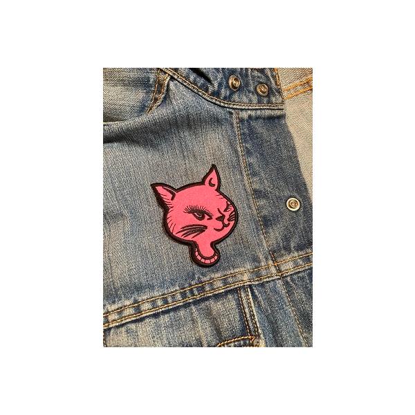 FOXY CAT フォクシーキャット ピンク アイロンパッチ アップリケ