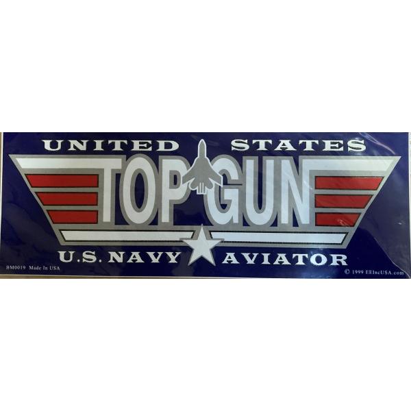 ミリタリーバンパーステッカー U.S.Navy TOPGUN ネイビー トップガン 