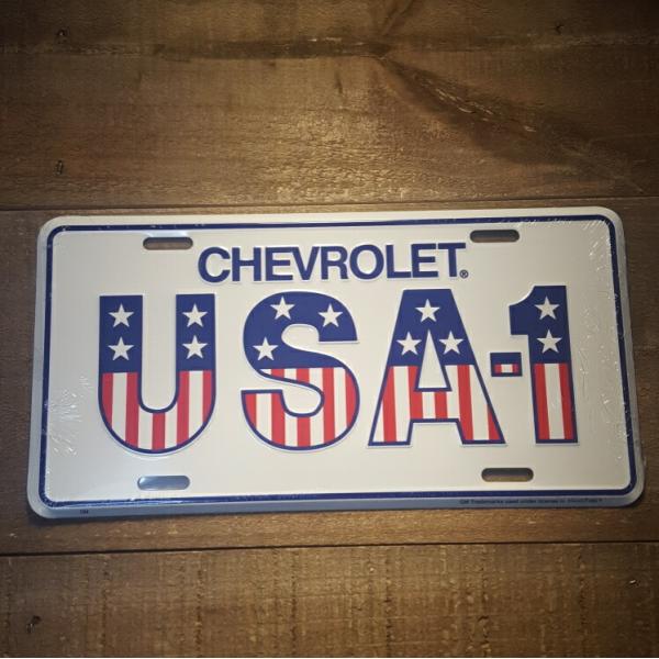 CHEVROLET USA No.1 シボレーUSAナンバーワンライセンスプレート 
