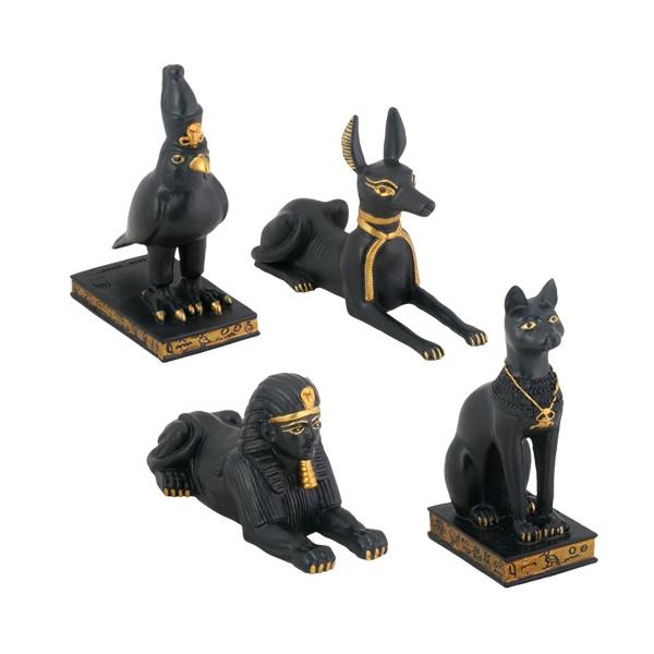 古代エジプト 4柱セット バステト アヌビス ホルス スフィンクス 古代エジプト 4柱セット バステト アヌビス ホルス スフィンクス
