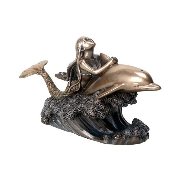 インテリアオブジェ　ビーナスとイルカに乗った2人のエンジェル　全長約42センチ。 foursometoys_ytc8398