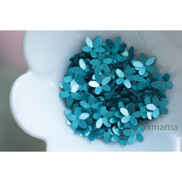 スパンコール 10mm 約100枚(約2.5g) 5枚花びら マット青(SF510MBLEH00)