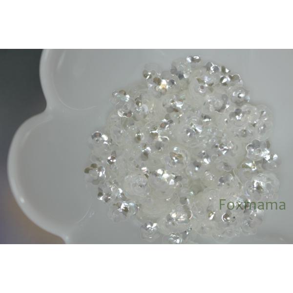 スパンコール 5mm 約340枚(約2.5g) 花カップ シャイニー 透明 (SFC05SSKEJ00)
