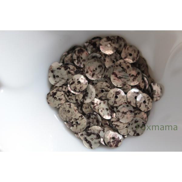 スパンコール 6mm 約210枚(約2g) 亀甲 マーブル柄 マット 薄金色 (SKK06MFGHYMB)